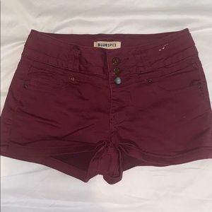 maroon shorts !